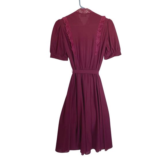 Vintage Jane Baar Burgundy Dress - Picture 4 of 5